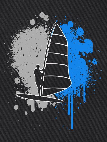 Windsurfen Windsurfer Farbklecks Jungen Windsurf