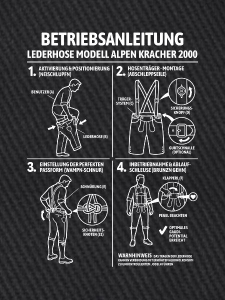Lederhose Betriebsanleitung
