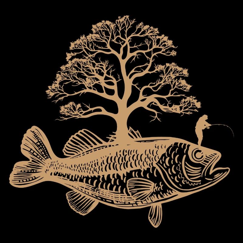 Fisch wächst Baum – Angler Design