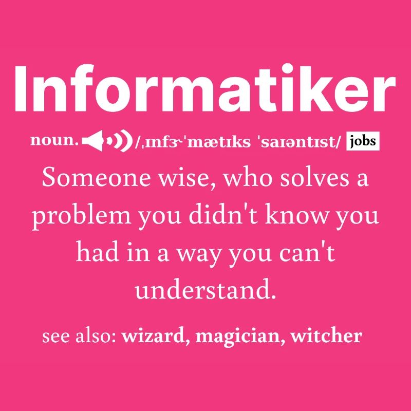 IT Informatik Informatiker Computerarbeit Geschenk