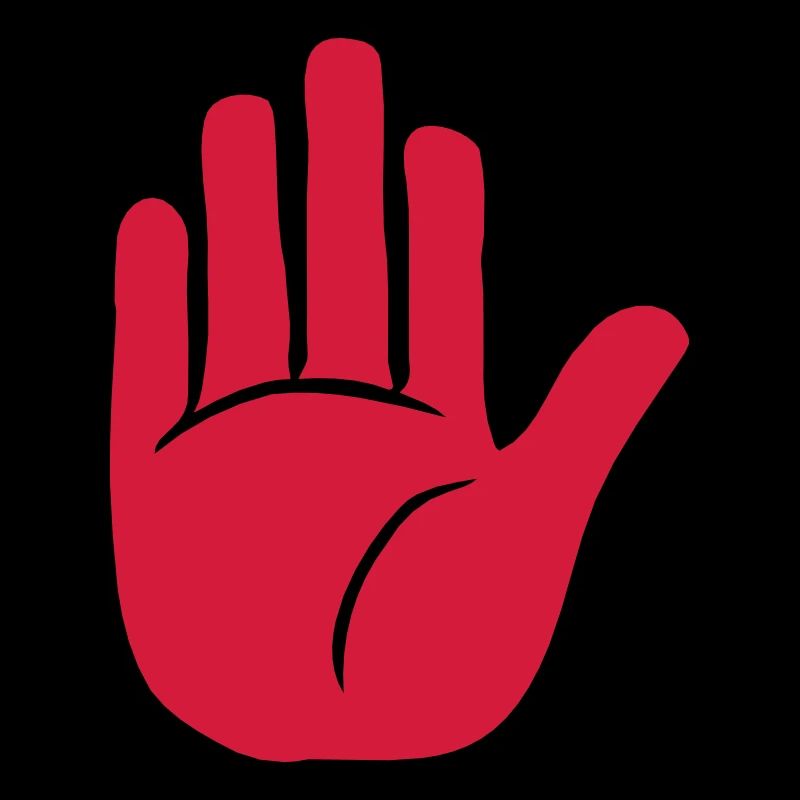 Stop Hand Zeichen