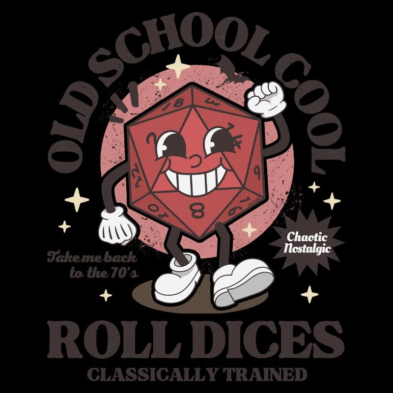 Donjons - Dragons old school roll dices rétro D20