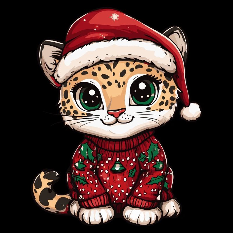 Bande dessinée de Noël léopard