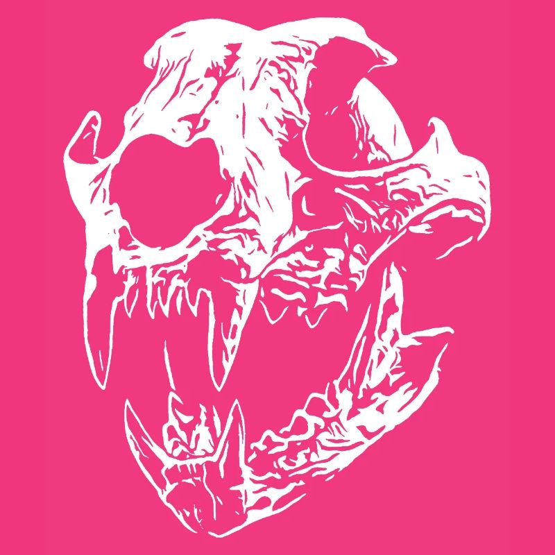 Smilodon skull with sharp teeth