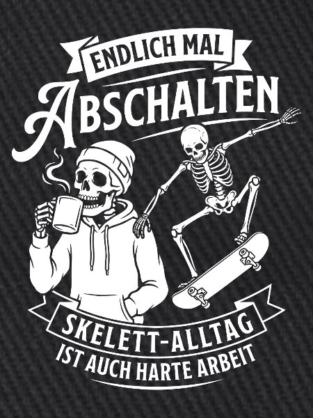 Abschalten mit Skelett-Skate