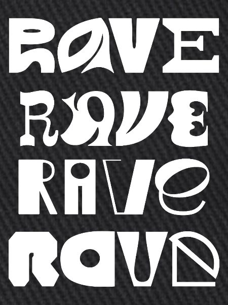 Rave-Typografie