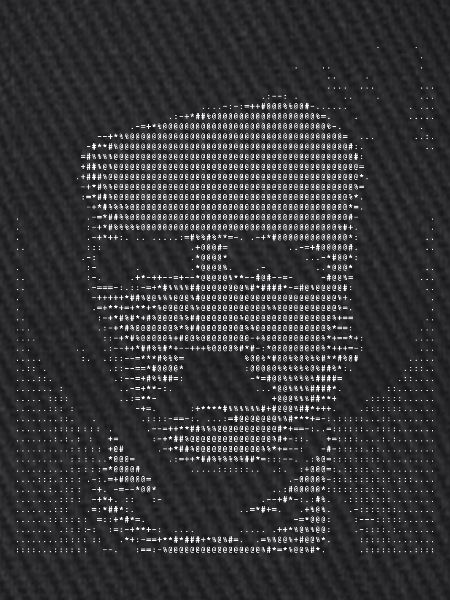 Edgar Allan Poe ASCII-Porträt