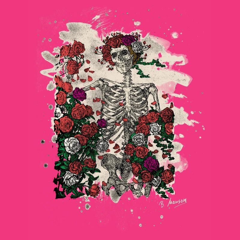 Skeleton & Roses – bleached Version
