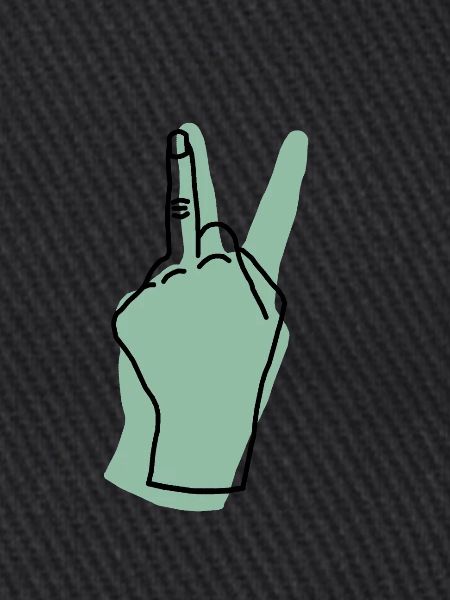 peace hand green