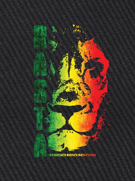 Rasta Löwe Regenbogen Stil