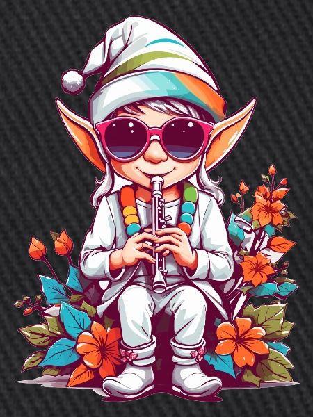 Elf with flute