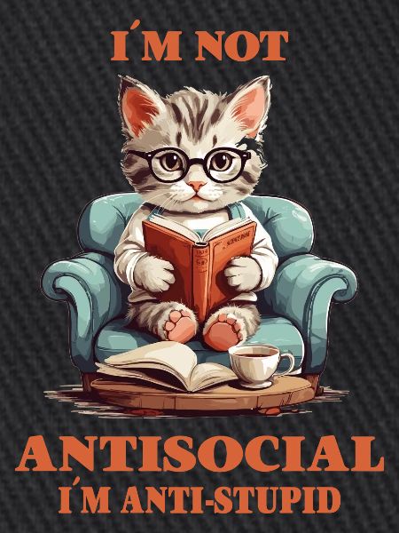 Schlaue Katze mit Lesebrille