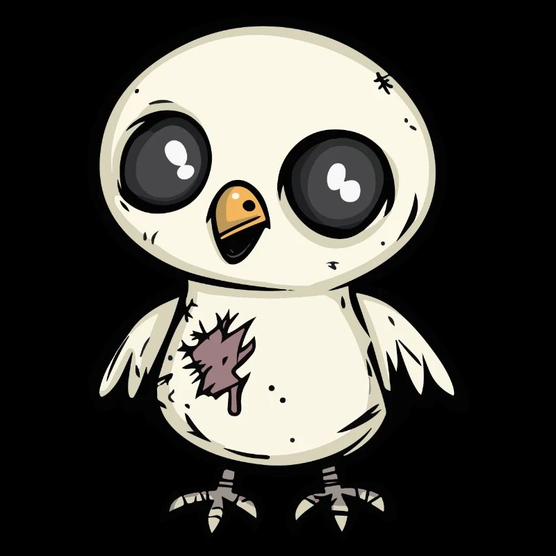 Taube Vogel Halloween Comic Lustig