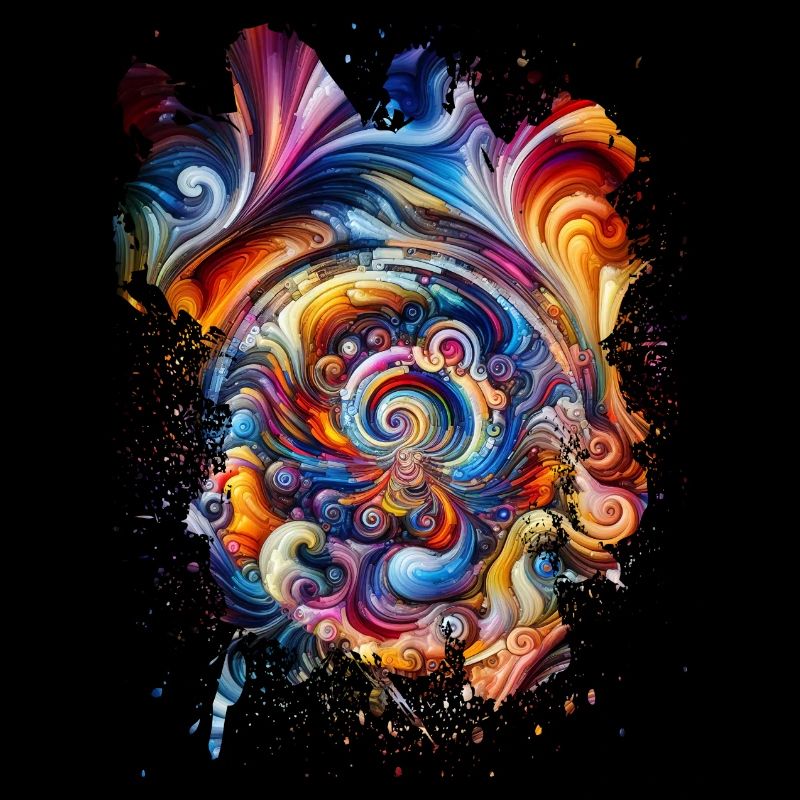 Vortex tourbillonnant de couleurs