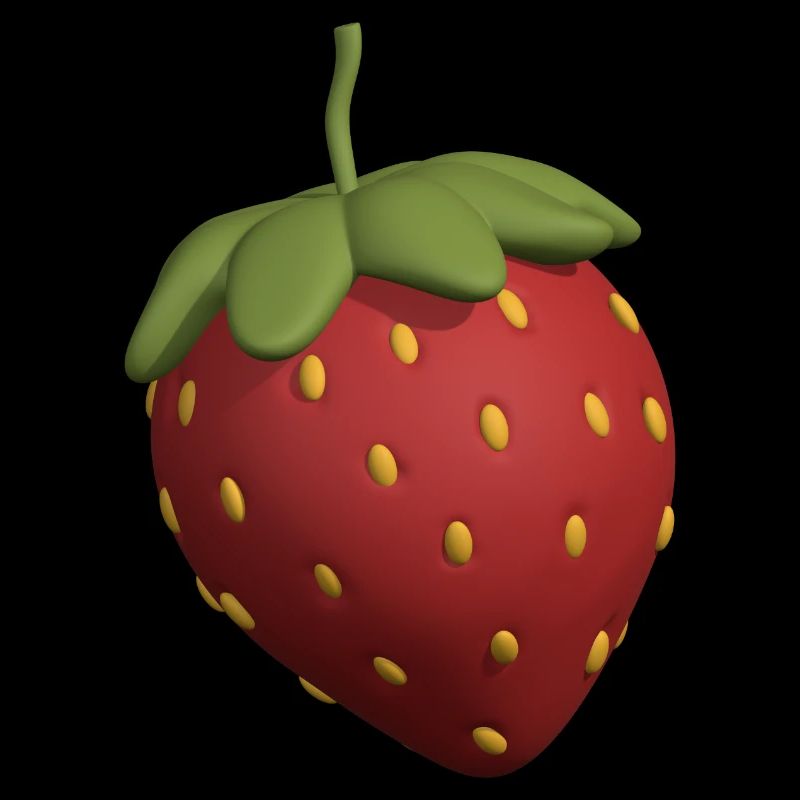 3d strawberry