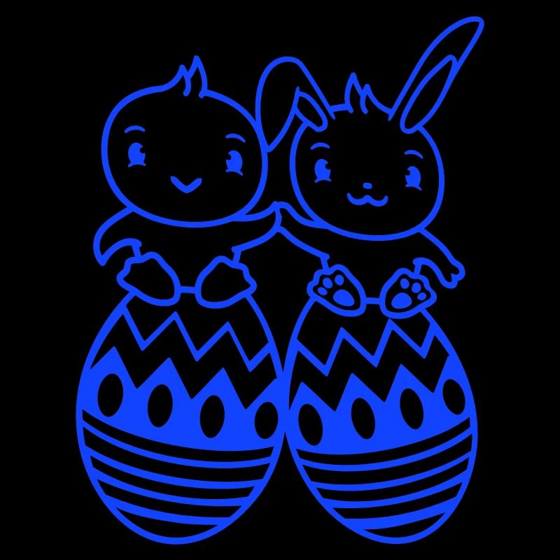 Bunny Bird Chick 2 Friends Large Easter Eggs Huge