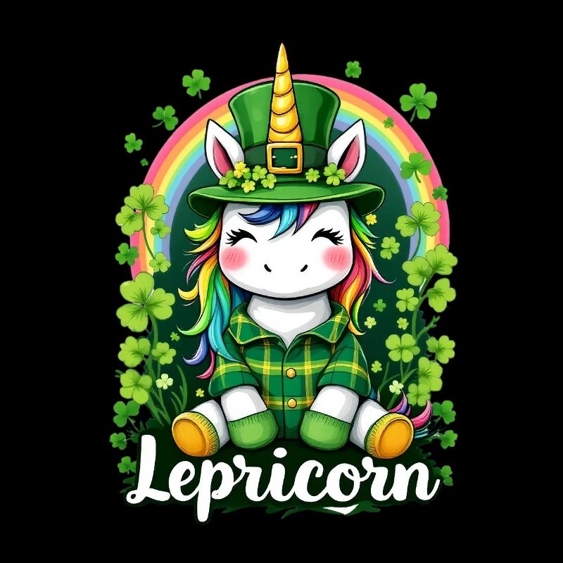 Lepricorn St. Patrick's Day Einhorn Kleeblatt