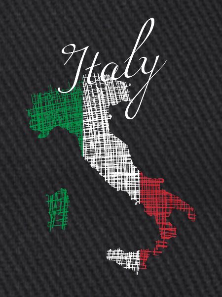 Italienische Silhouette mit Script