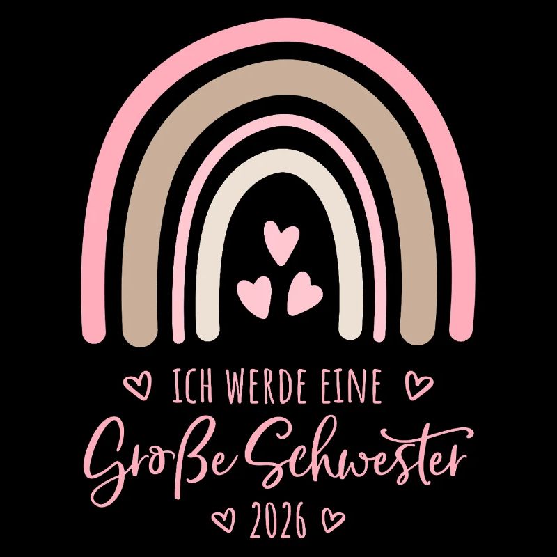 Ich werde eine große Schwester 2026 Regenbogen