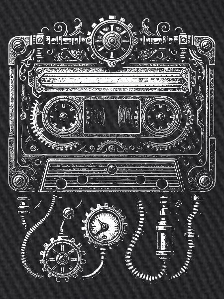 Steampunk Kassette Uhrwerk
