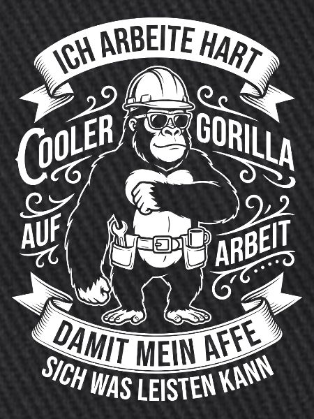 Gorilla Bauarbeiter Motiv