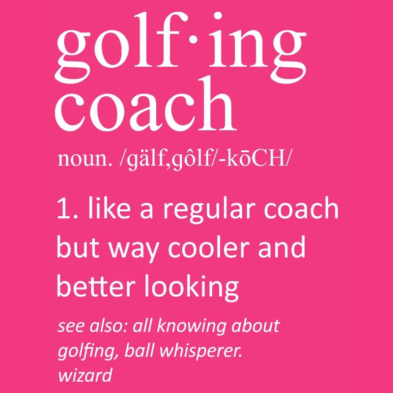 Golftrainer-Definition Spaßdesign