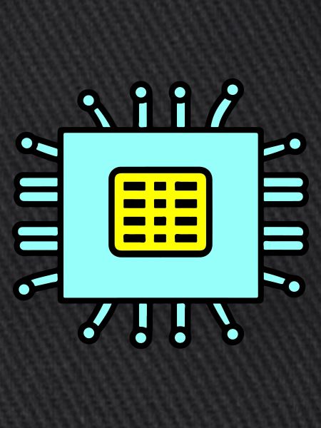 Digital Computer Chip Icon