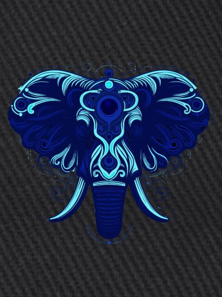 Tier Elefant Blau