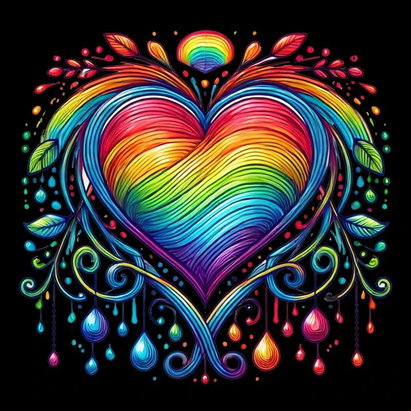 Regenbogen Herz