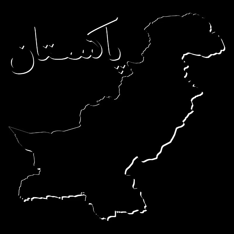 Pakistan map as outline PK