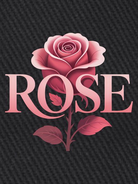 Rose - Cooles botanisches Logo