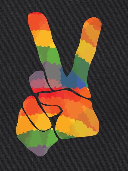 Farbiges Peace Zeichen