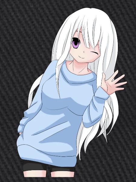Anime-Mädchen winken