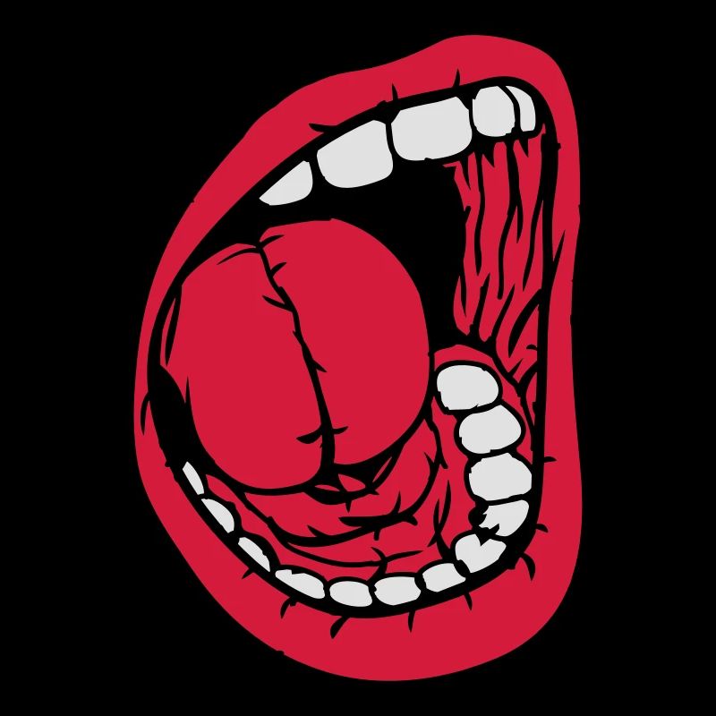 Screaming open mouth