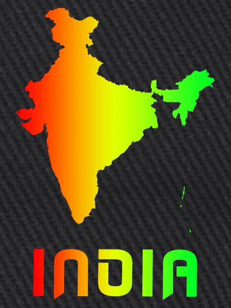 Indien Landkarten Regenbogen Design / Geschenk