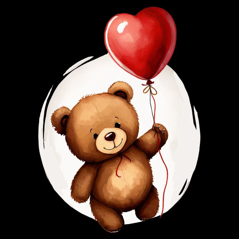 Bear with balloon