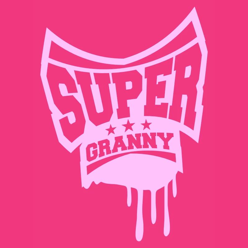 Super Granny Stempel Oma Graffiti Großmutter
