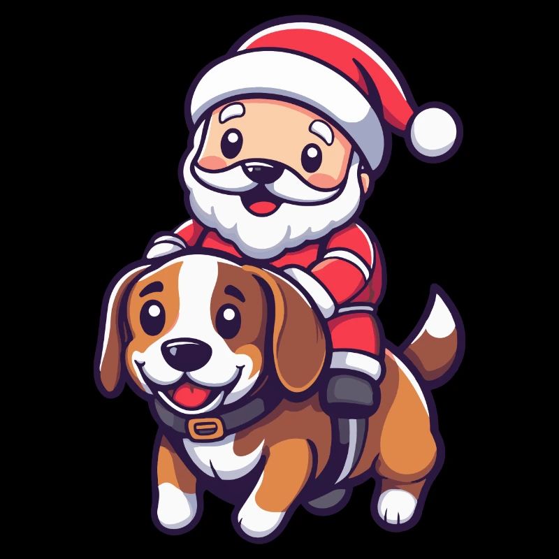 Beagle Chien Père Noël