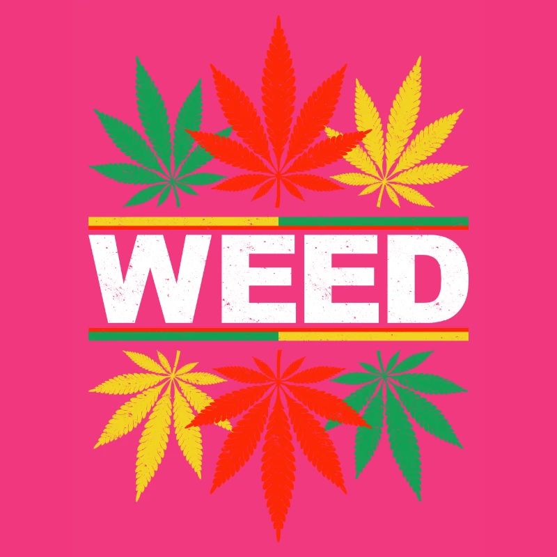 Vibrant Cannabis Leaf Pattern Design
