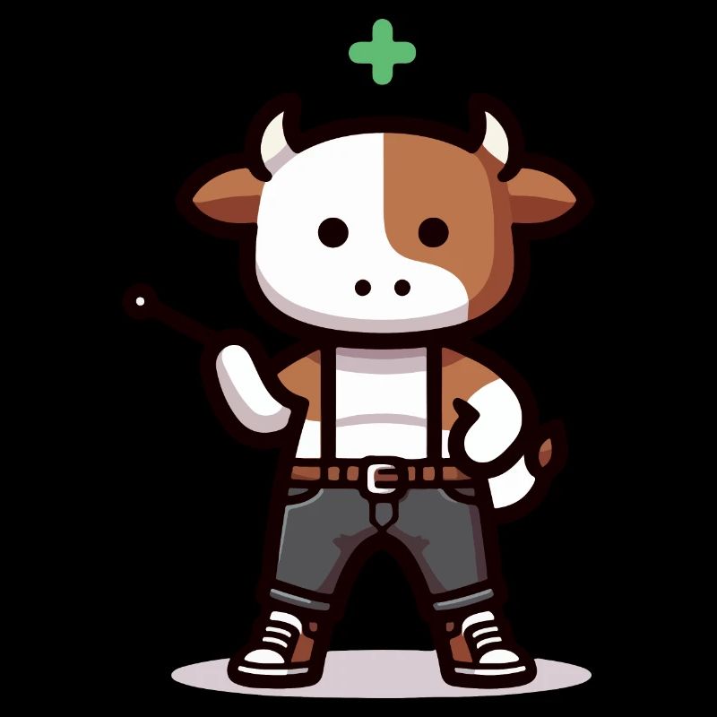 Vache avec indicateur