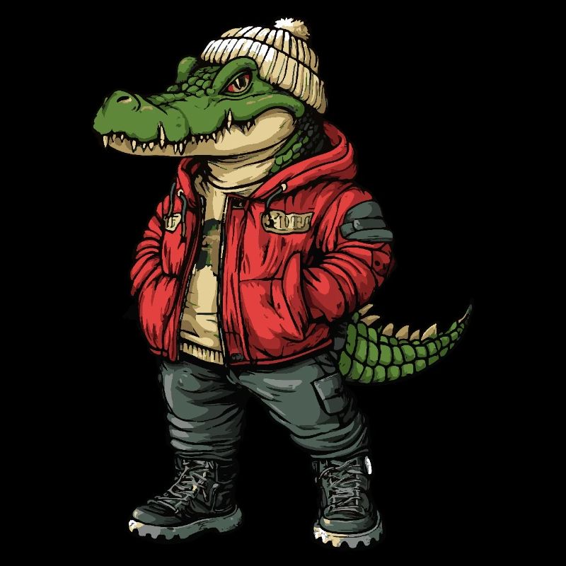Alligator Funny Winter