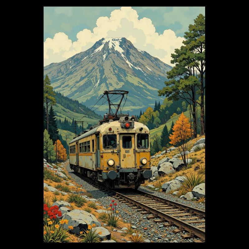 Retro Zug Bild