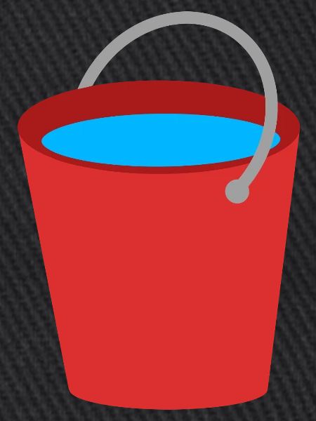 Eimer voll Wasser