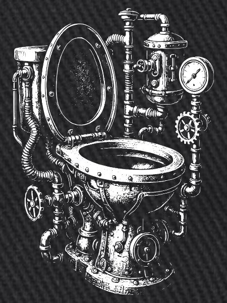 Steampunk-Toilettenmotor