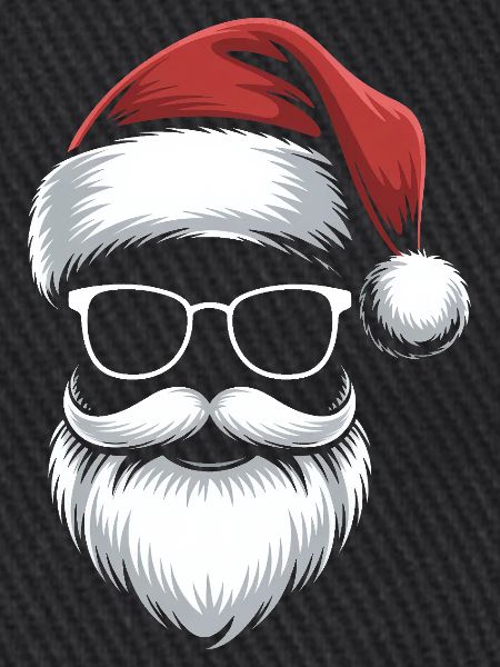 Santa Gläser mit Bart & Mütze