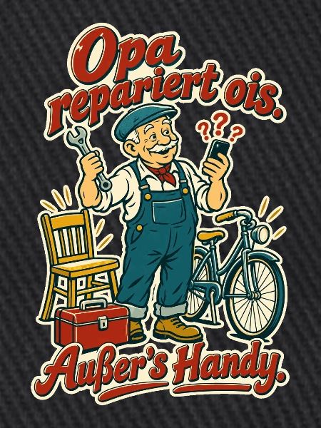Opa repariert ois
