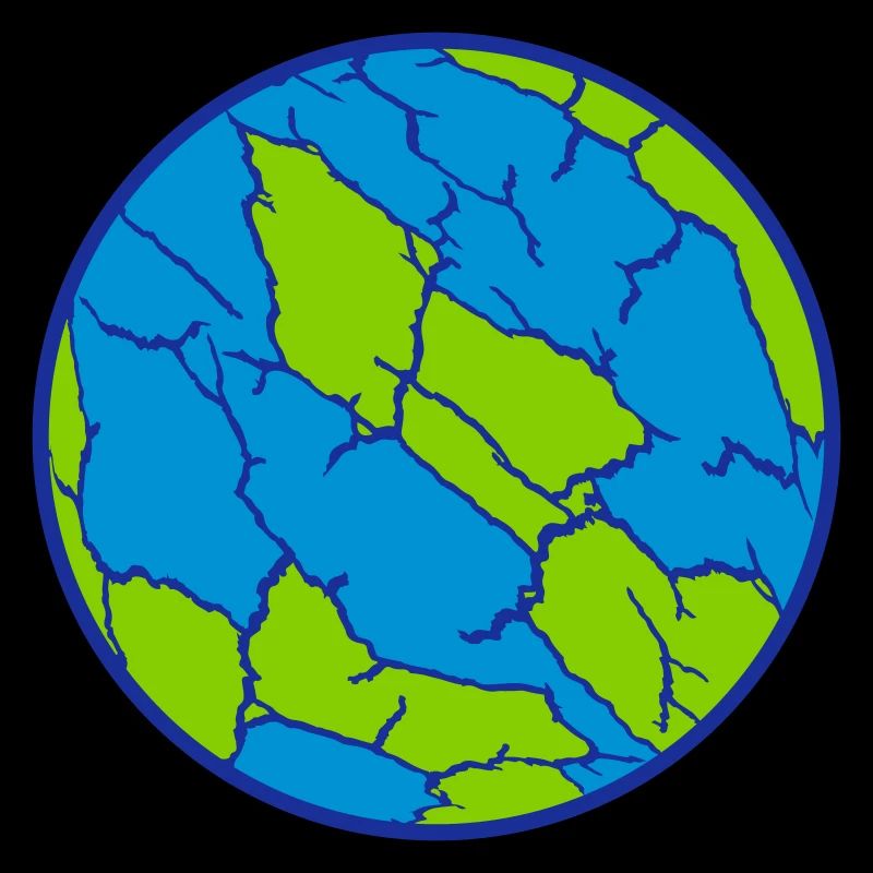 Planet Ball Cracks Pattern