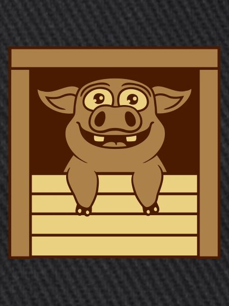 Comic witziges Stall Schwein