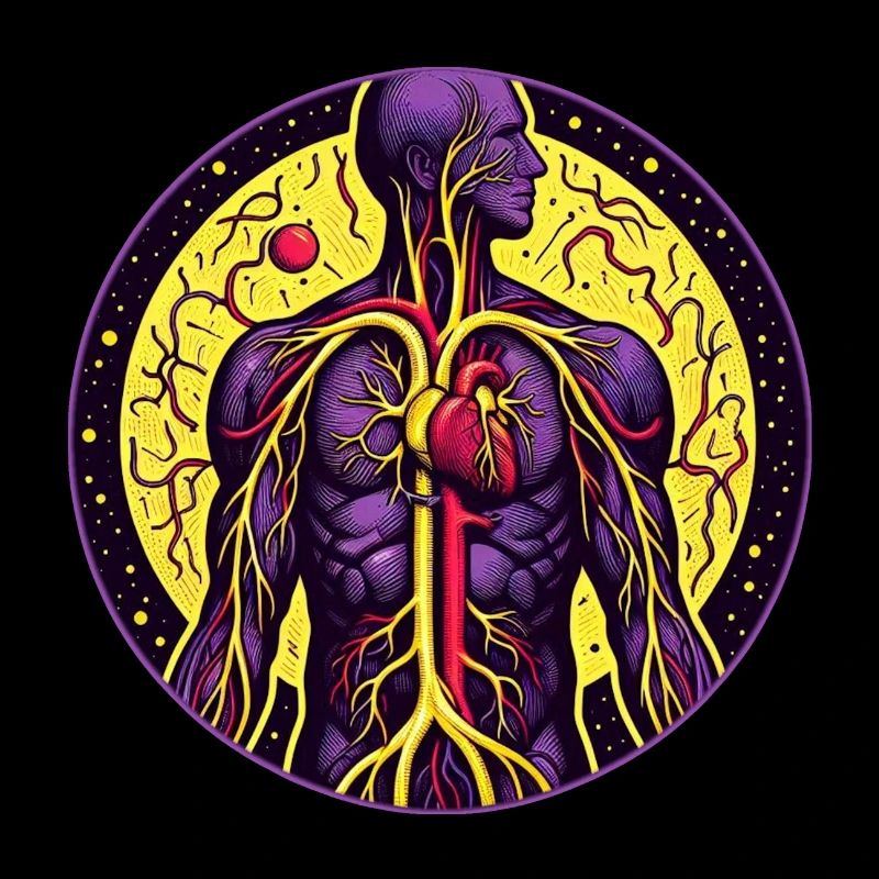 Lebendiges anatomisches Herz