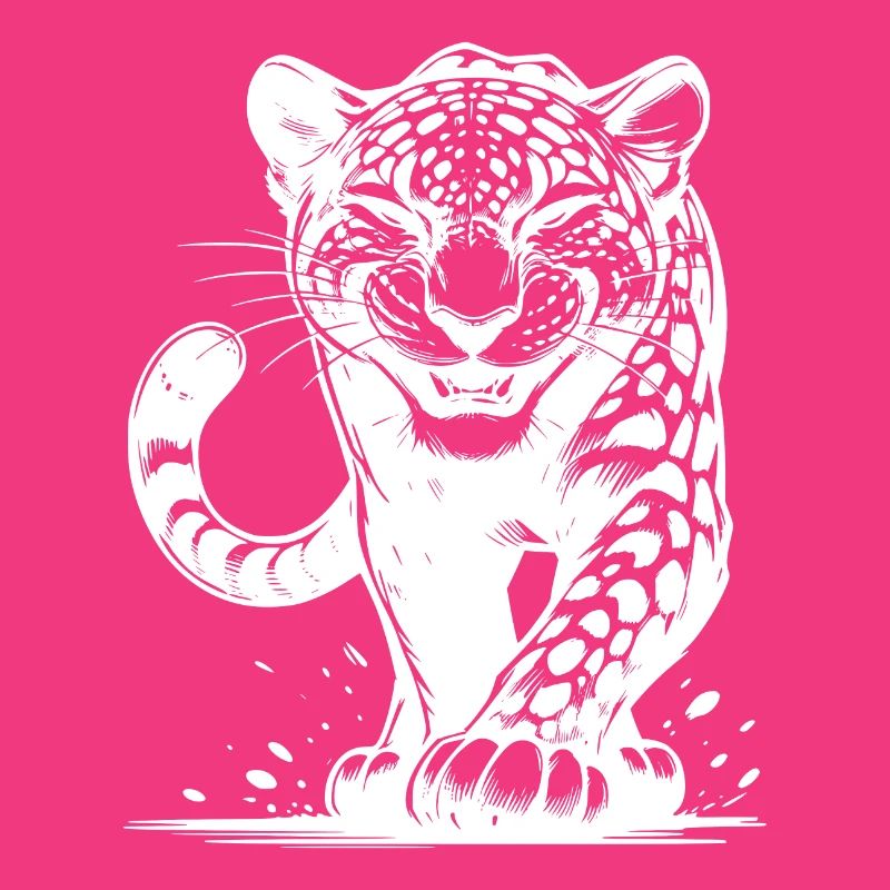 Listiger Leopard jagend mit Flecken